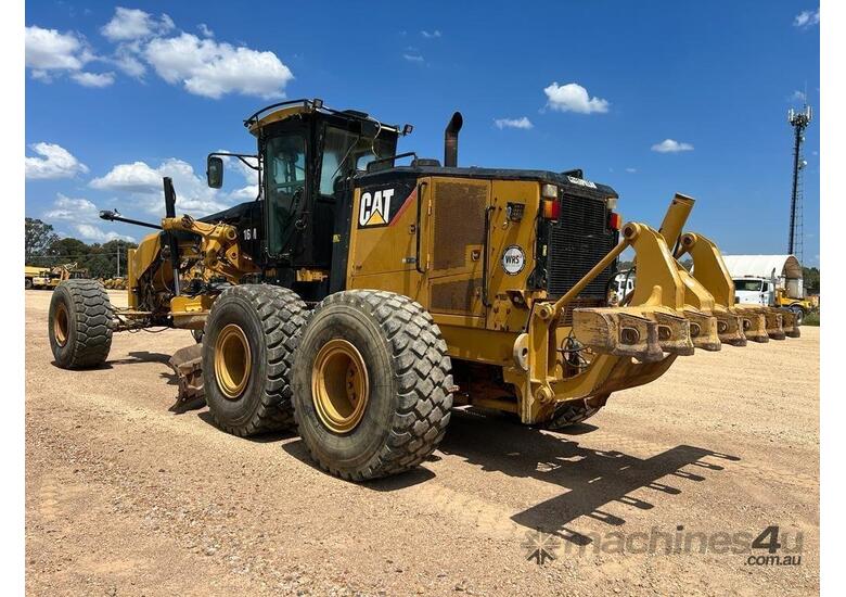 caption 2012 Caterpillar 16M Motor Grader – 23,350 Hours – Well-Maintained & Ready for Work!