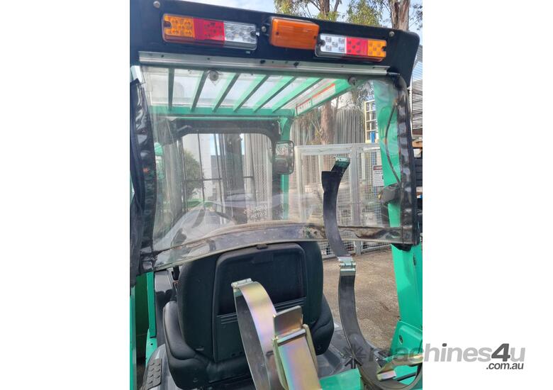 caption Mitsubishi 1.8T LPG 2-Stage Clearview Counterbalance Forklift