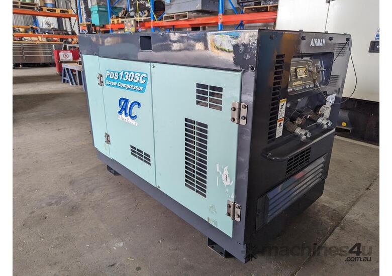 130  CFM Aftercooled AIRMAN  (Japan ) Screw Compressor 