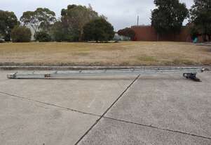 Stainless Steel Motorised Narrow Belt Conveyor - 6.3m long