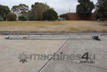 Stainless Steel Motorised Narrow Belt Conveyor - 6.3m long