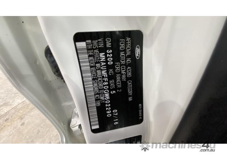 caption 2016 Ford Ranger 4x2 XL Hi-Rider Dual Cab T/Diesel (Auto) (Council Asset)