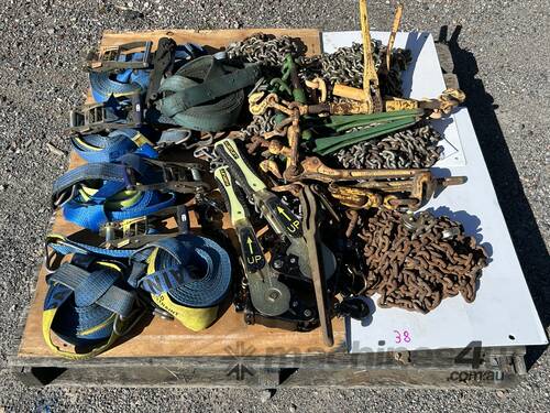 caption Quantity Of Chains, Load Binders & Ratchet Straps