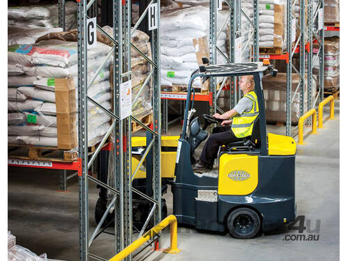 caption Aisle-Master 2.5T Articulated Narrow Aisle Forklift
