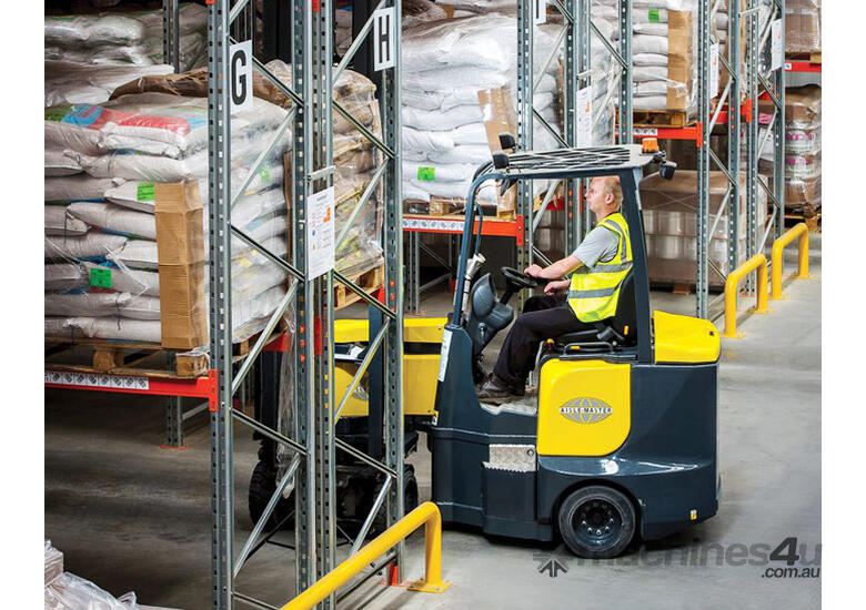 caption Aisle-Master 2.5T Articulated Narrow Aisle Forklift