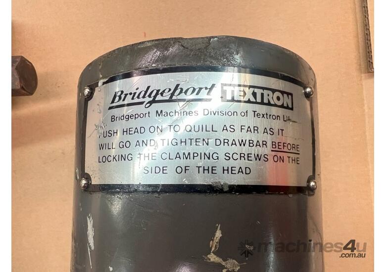 caption Bridgeport Tooling Quillmaster and Horizontal attachments