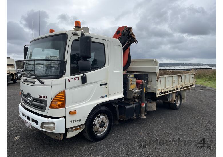 caption 2014 Hino 500 1124 Tipper With Crane