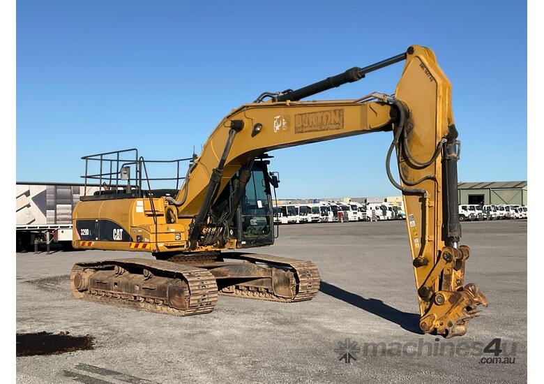 caption Caterpillar 329D Excavator (Steel Tracked)