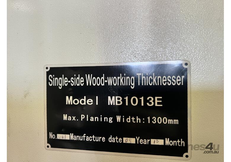 caption Planer - Thicknesser Machine with edge trimming capability - Capacity to 1300mm wide x 150mm thick
