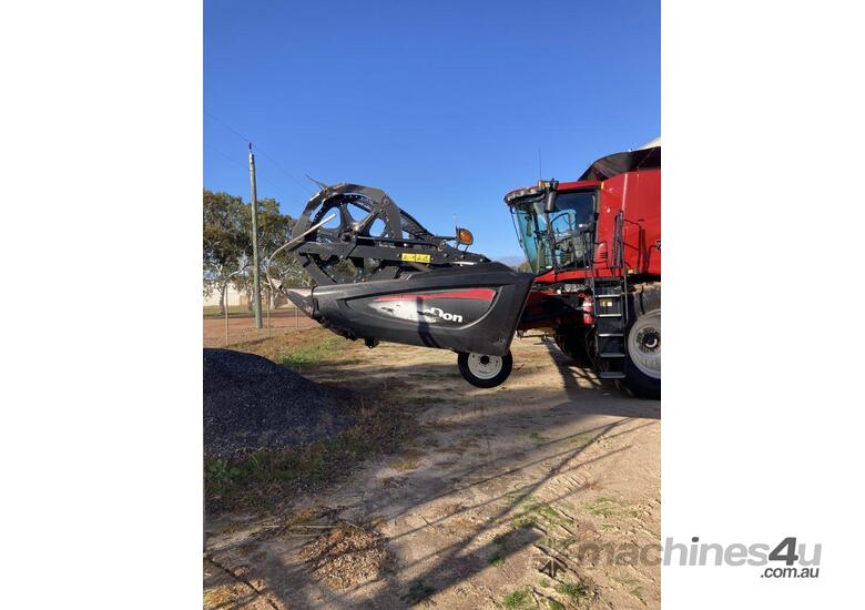 caption 2016 CASE IH 7240 HARVESTER & 2015 MACDON D65 40'