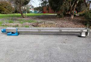 Stainless Steel Auger Feeder Screw Conveyor - 3.9m Long Screw