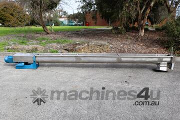 Stainless Steel Auger Feeder Screw Conveyor - 3.9m Long Screw