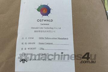 Approx 30x 25KG Bags Millet Yellow Colour Masterbatch