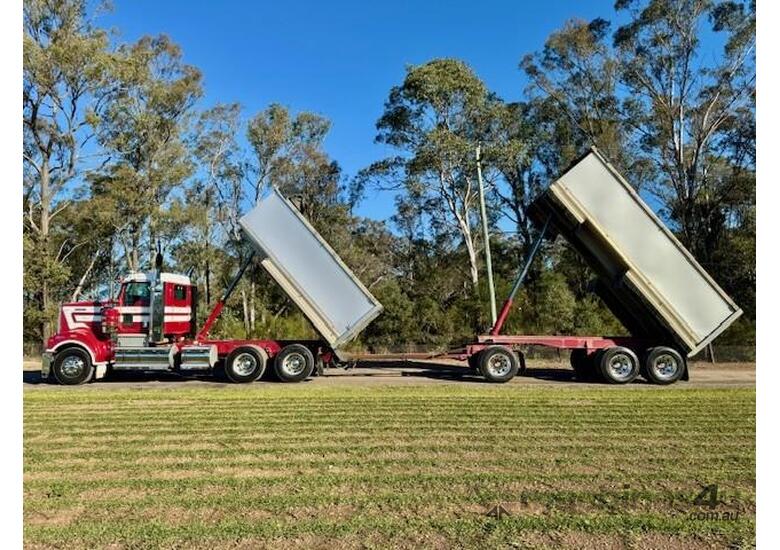 2009 Kenworth T908 tipper and Borcat dog trailer, Cummins ISX 600HP
