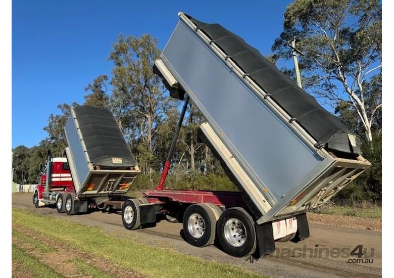 2009 Kenworth T908 tipper and Borcat dog trailer, Cummins ISX 600HP