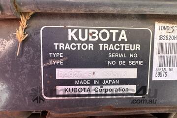 2015 Kubota B2920 4x4 Tractor Loader With Mower (Ex Lease)
