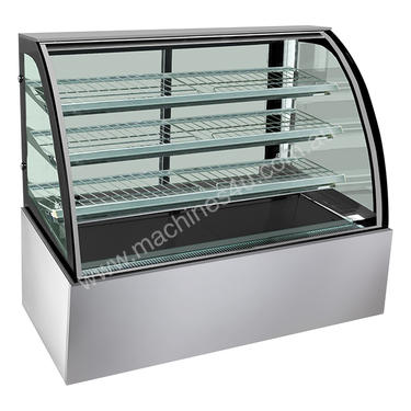 F.E.D. H-SL830 Bonvue Heated Curved Glass Food Display - 900mm