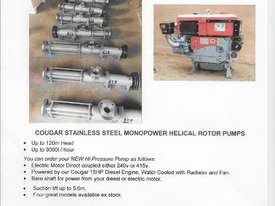 Cougar Stainless Monopower Helical Rotor Pump G30-1 - picture0' - Click to enlarge