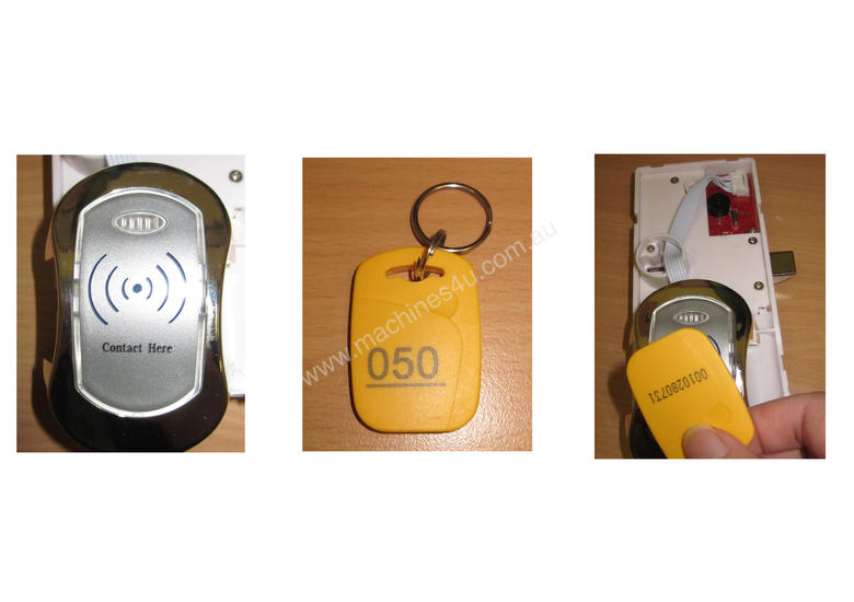 caption Six Bank Electric Swipe Card Locker