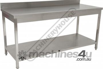 SSB-18WS Stainless Steel Bench with Splashback 1800 x 700 x 900mm 100mm Splashback