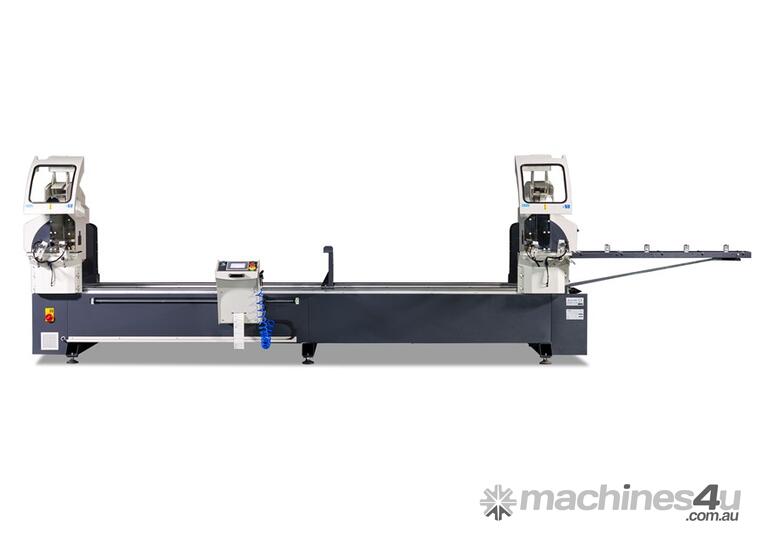 caption OZ MACHINE User friendly semi - auto double saw with 550mm blades.