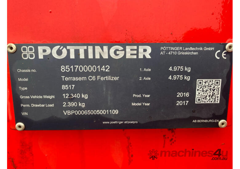 caption Pottinger Terrasem C6 Air Seeder Seeding/Planting Equip