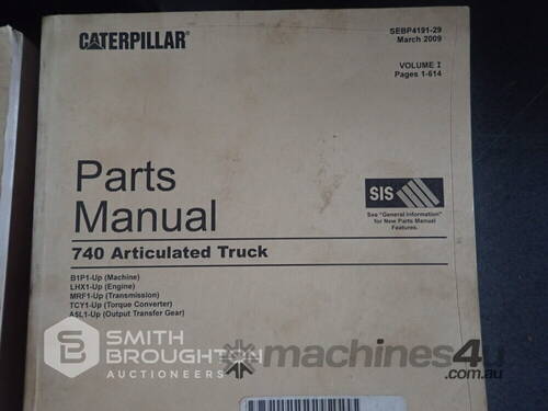 CATERPILLAR 740 ARTICULATED TRUCK SERVICE & PARTS MANUALS