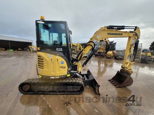 USED 2019 YANMAR VIO35-6 EXCAVATOR WITH A/C CAB, FULL CIVIL SPEC AND LOW 920 HRS