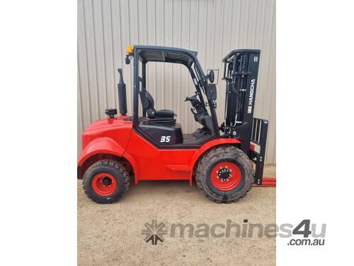 New Hangcha 3.5T Diesel All Terrain Forklift