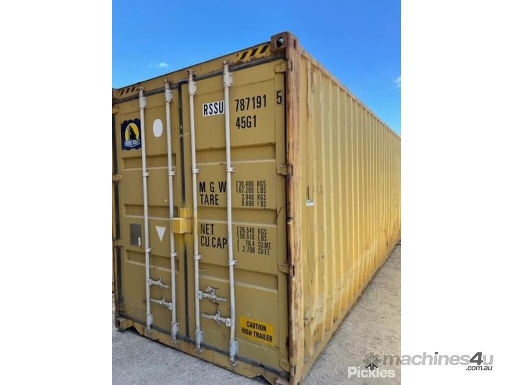 Used 40 General Purpose Container Storage Fees Of 10 Per Day Will Be