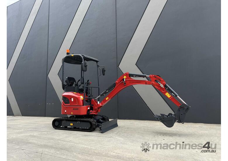 caption UHI 16hp Kubota Engine XU20 mini Excavator Zero Swing with Expandable Track & Swing Boom.