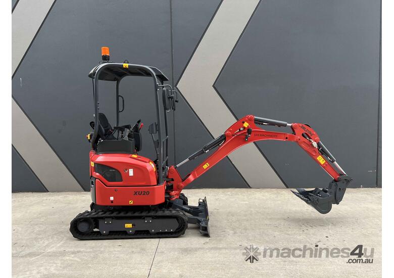 caption UHI 16hp Kubota Engine XU20 mini Excavator Zero Swing with Expandable Track & Swing Boom.