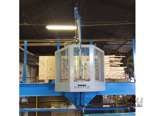 caption Prinz MOBILCUT TOP LINE Cross Cut Saw Stationary Machine with Arch Guiding Frame