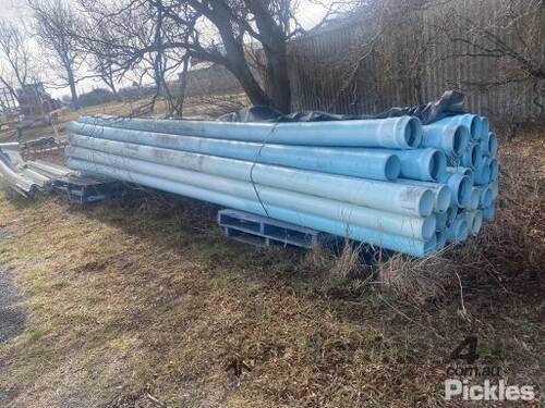 Blue Brute 150mm Watermain Pipe 34 Length's approximately. Please Note UPVC Has Been Exposed To The 