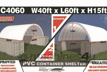 40ft x 60ft Container Shelter No End Wall, Cost Effective!
