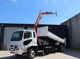 MITSUBISHI FUSO FIGHTER 10 CRANE WITH TIPPER BODY FEATURING DROP SIDES - picture1' - Click to enlarge