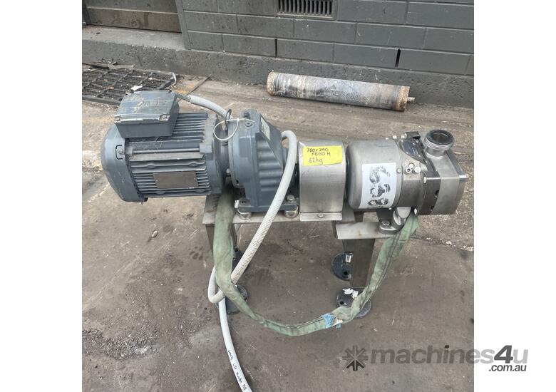 caption Alfa Laval OPTILOBE 22 stainless Food grade optimized rotary lobe pump BSM + 1.5kW SEW Gear Motor