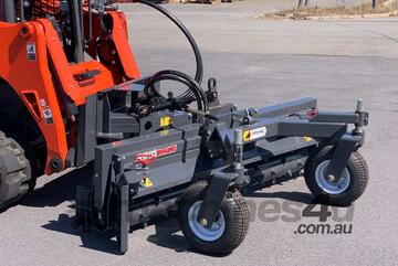 FINER HYDRAULICS - Skid Steer Rotary Power Grader/Power Rake - Hydraulic Angle & Tilt (On the Fly)