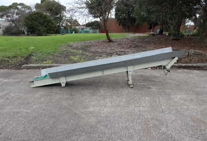 Motorised Incline Belt Conveyor - 3.6m long