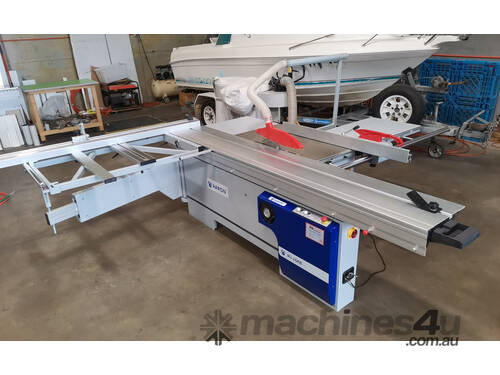 Used Aaron 2600mm Single Phase Heavy-Duty  Sliding Table Saw | 5HP, 3.75kW Panel Saw | MJ-26KB