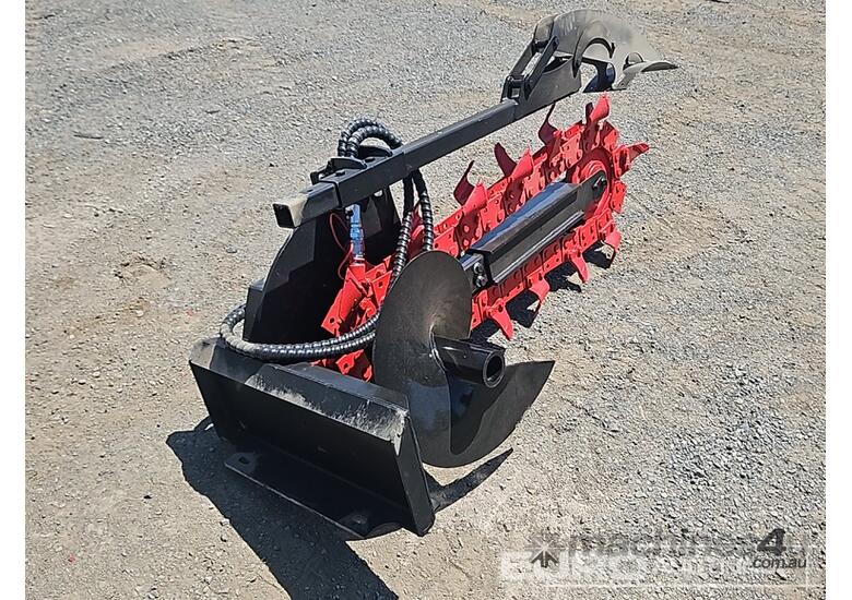 caption Unused GIYI Trencher To Suit Skid Steer Loader, Flow: 57L/MIN,Working Pressure: 10-22MPA