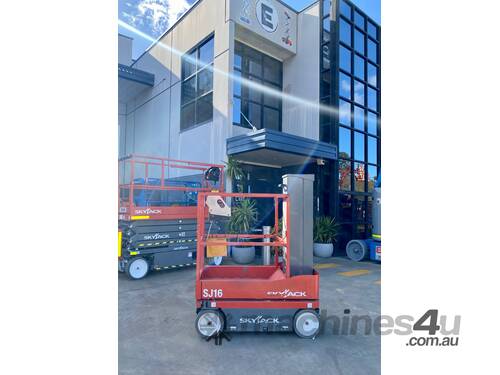 caption SkyJack SJ16 Man Lift - 6.75m Height / 227 kg Capacity