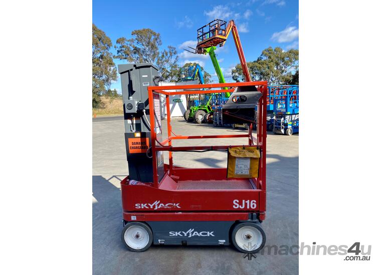 caption SkyJack SJ16 Man Lift - 6.75m Height / 227 kg Capacity