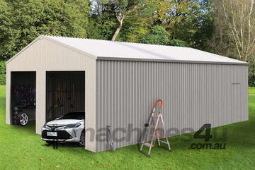   7.6m x 10.1m (77m) All Steel Double Garage Carport Shed Mancave
