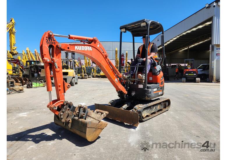 caption 2020 KUBOTA U17-3 1.7T EXCAVATOR WITH HITCH, BUCKETS AND 1278 HOURS