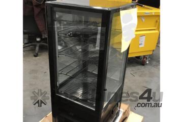 Thermaster Four Sided Countertop Beverage Display Fridge Black TCBD68B