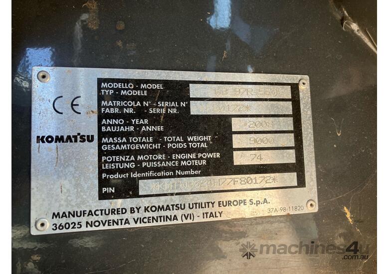 caption 2008 Komatsu WB97R-5E0 Backhoe/ Loader