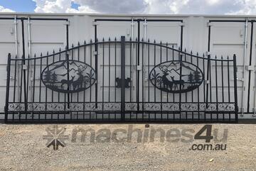 10ft Animal Design Wrought Iron Style Gates