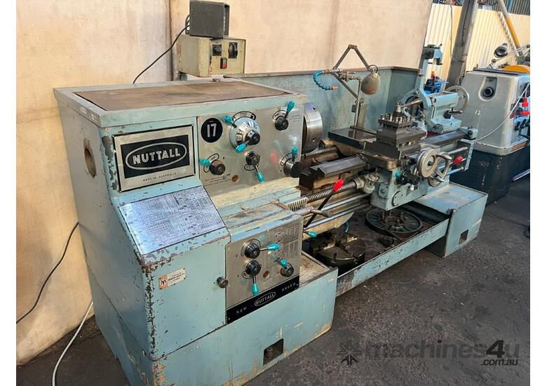 caption Nuttall 17 Series centre lathe 430mm x 1300mm centres with DRO