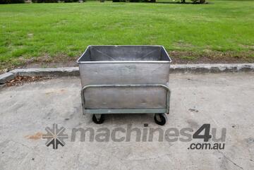 Stainless Steel Dump Bin Tank Tub Trolley - 300L